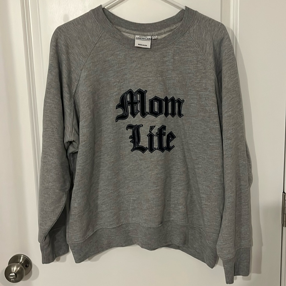 Good American Mom Life Crewneck Sweatshirt